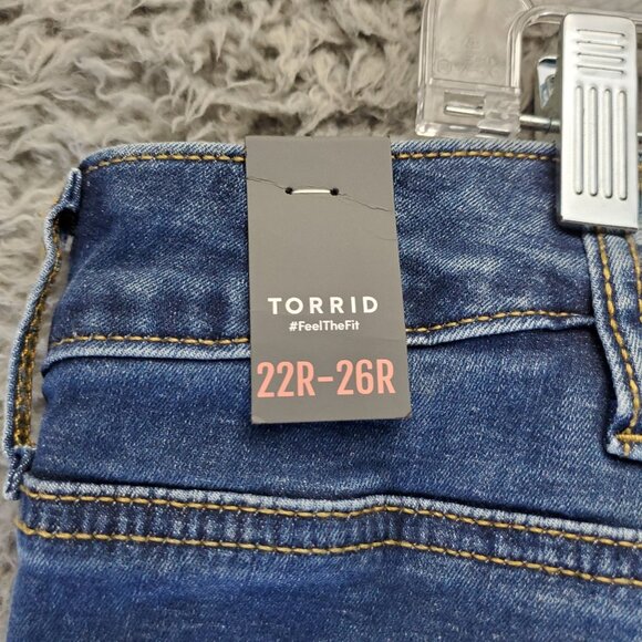 Torrid Jeans Womens 22-26 Blue Trio Fit Slim Boot High-Rise Stretch Denim *NWT* - Picture 14 of 16